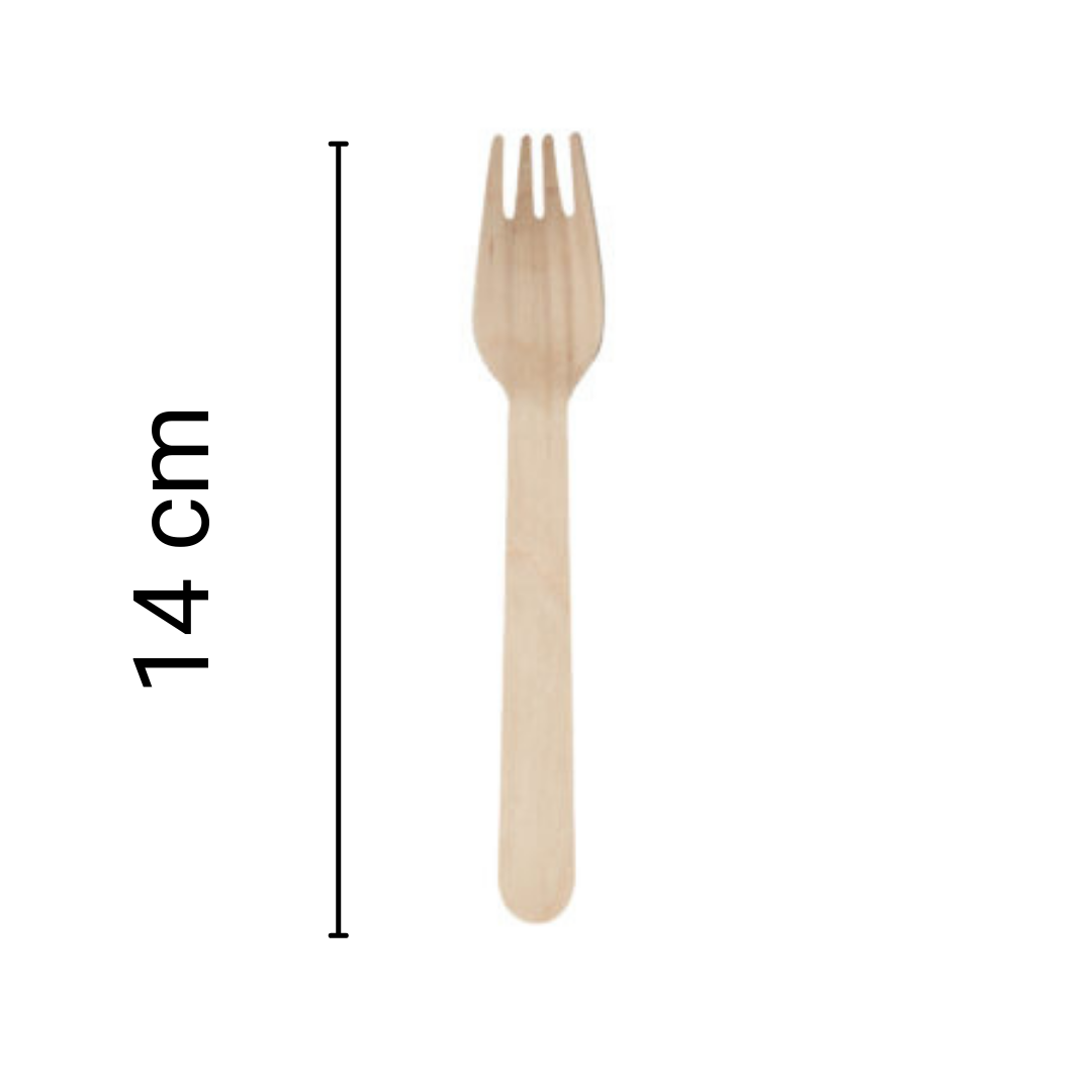 Premium Wooden Disposable Fork - 1000Pcs - 1